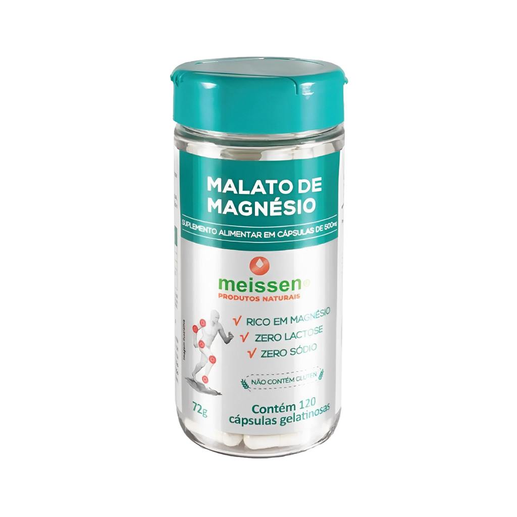 MALATO DE MAGNESIO 500MG 120 CPS - MEISSEN