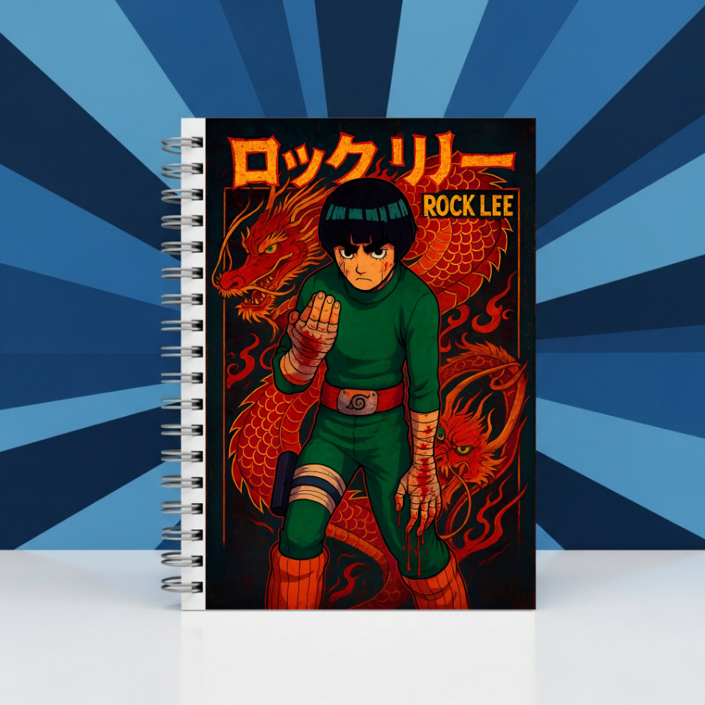 Kit 10 Adesivos Para Capa de Caderno Anime Naruto Rock Lee Top Excelente Qualidade Vinil Adesivo