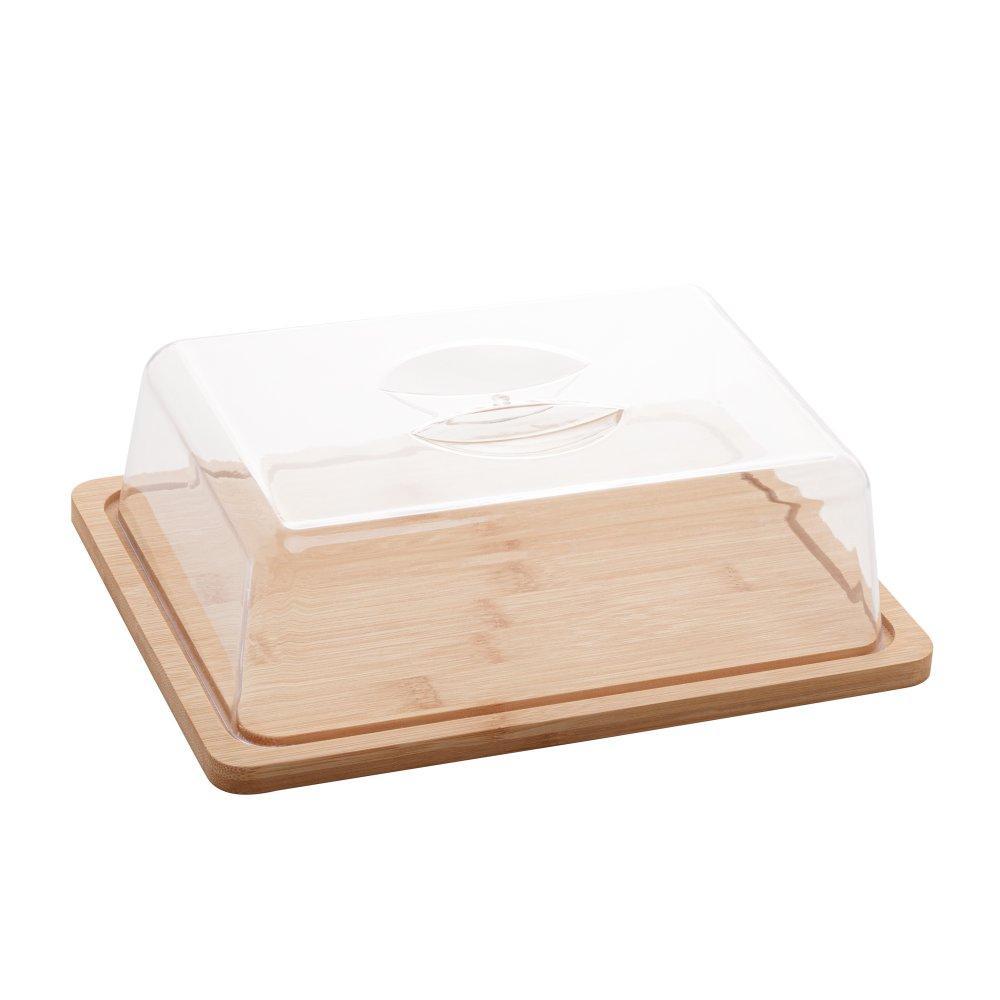 Prato para Queijo Lyor de Bambu Natural 24cm x 18,5cm