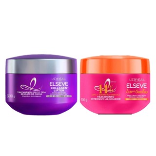 KIT ELSEVE MÁSCARA COLÁGENO + LISO DOS SONHOS - 2 ITENS em Oferta na Shopee