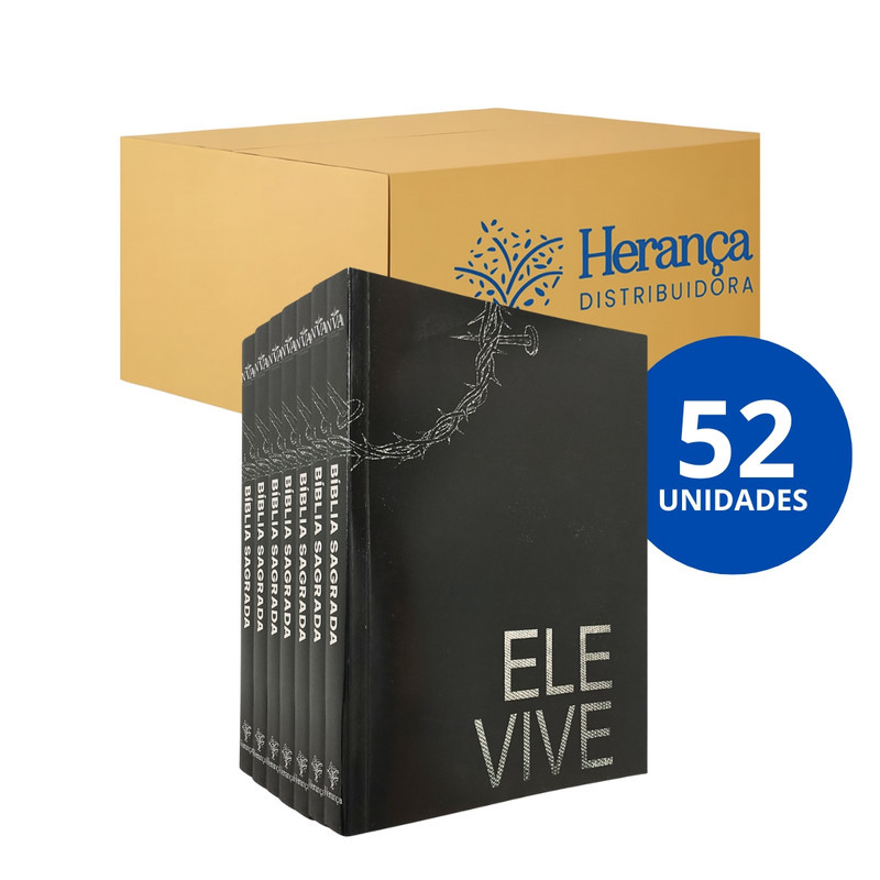 Kit 52 Bíblias | Evangelismo | Brochura | NVA | Ele Vive em Oferta na Shopee