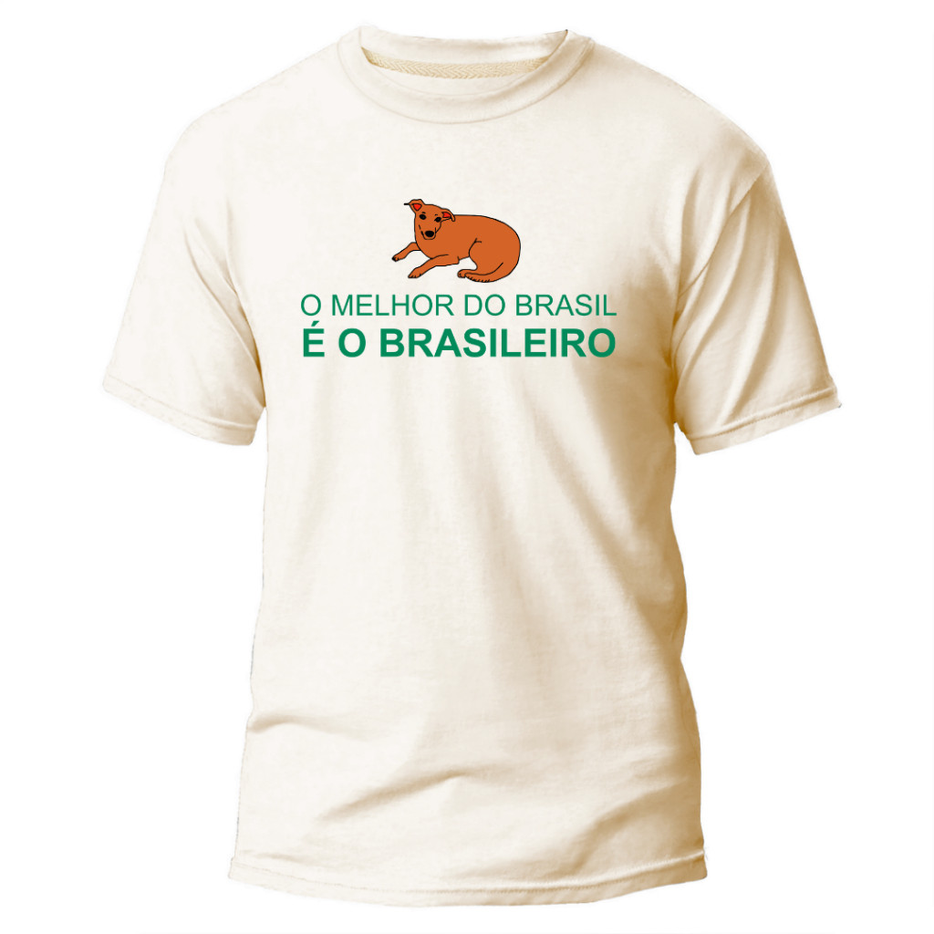 Camiseta O Melhor Do Brasil é o Brasileiro Camisa 100% Algodão Malha Leve Moda Praia