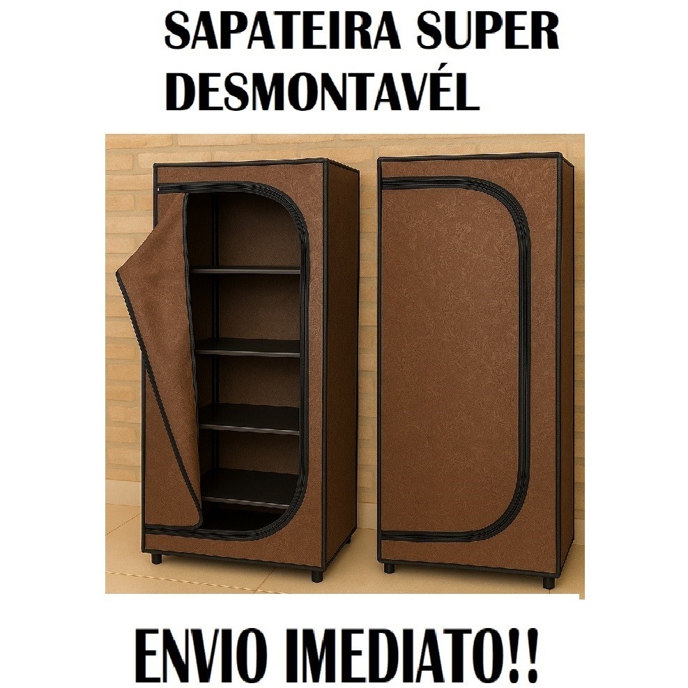 Sapateira Armário com Zíper 4 Andares Ideal para Sapatos e Tênis