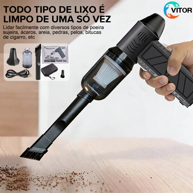 Mini Soprador de Ar Turbo Sem Fio 140000RPM Portátil para Limpeza de Eletrônicos Carro Casa VITOR