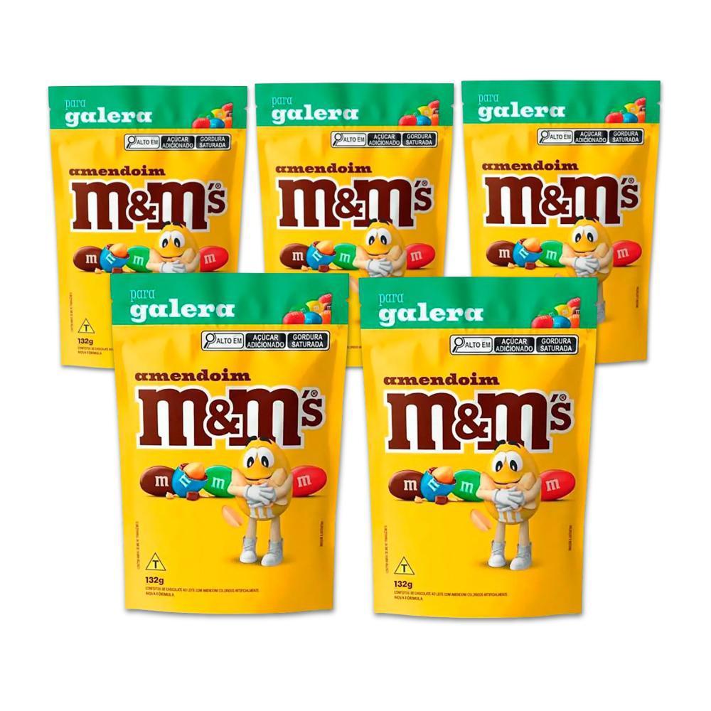 MMs Confete Amendoim e Chocolate Kit 5 unidades 132g