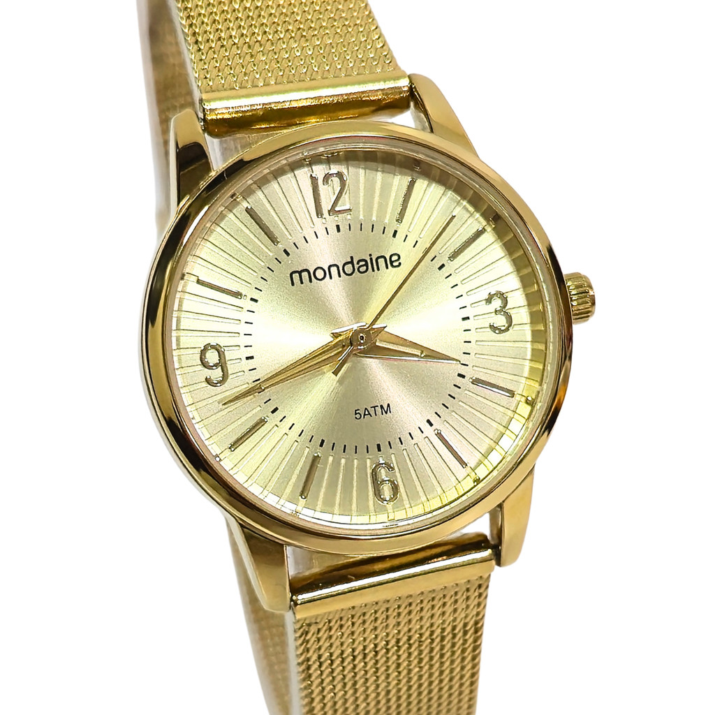 Relógio Mondaine Feminino Analógico Mesh de Aço 32494LPMVDE1