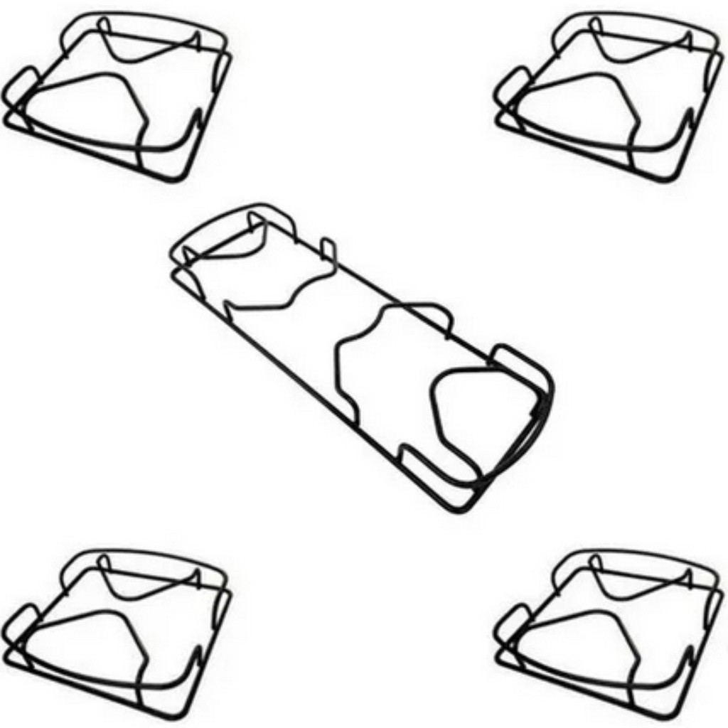 kit 5 grelhas para fogao 76srb 76srx 4 laterais + 1 central original electrolux