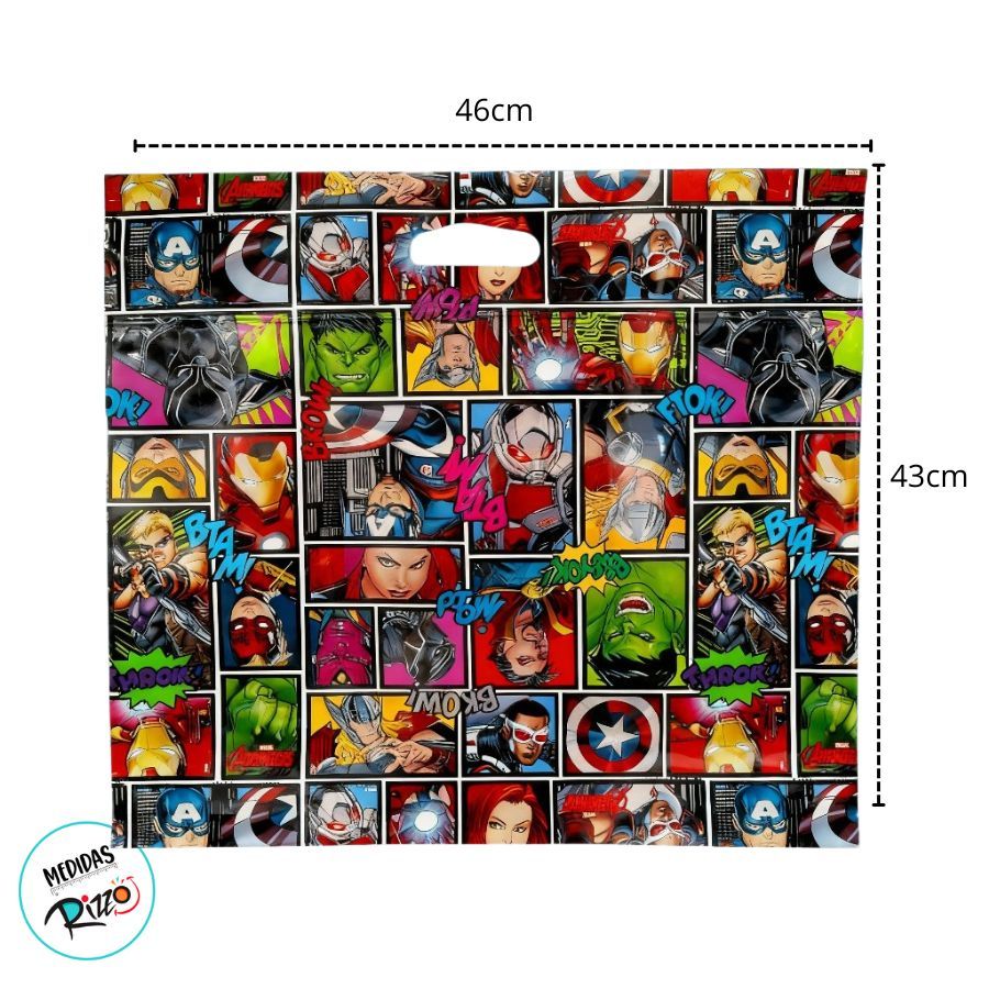 Sacola Laminada com Zip - 43x46x5cm - Vingadores - Disney Original - 1 unidade - Cromus - Rizzo · foto 2