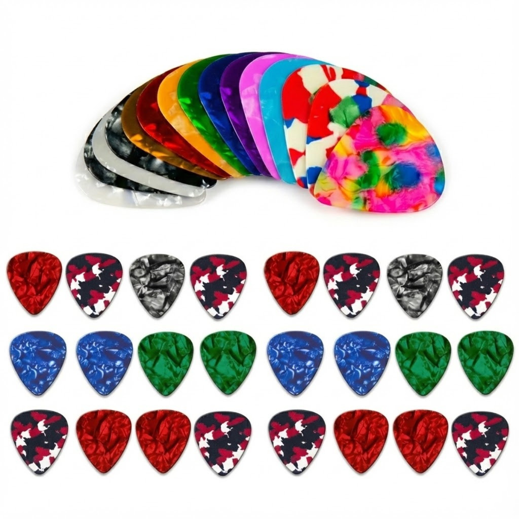 Kit 10 Palhetas Celuloide Premium para Guitarra Baixo Cavaco Ukulele Medidas a Escolher em Oferta na Shopee