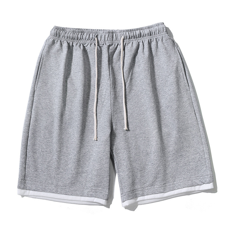Shorts masculinos verão estilo fino respirável solto perna larga calças de cinco pontos japonês Retro All-Match Casual c