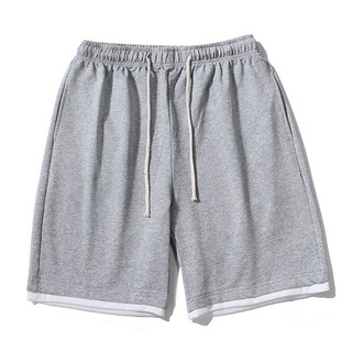 Shorts masculinos verão estilo fino respirável solto perna larga calças de cinco pontos japonês Retro All-Match Casual c