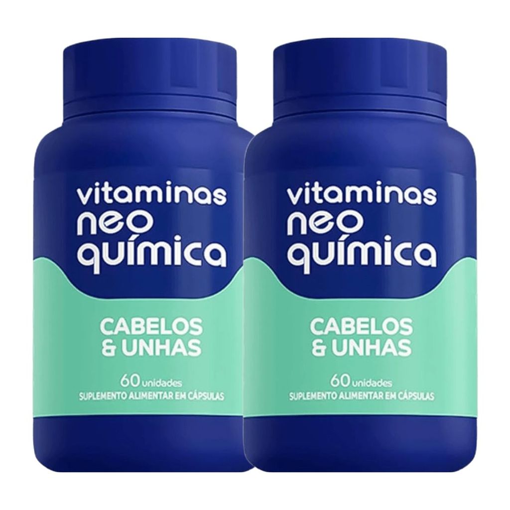 Kit 2 Vitamina Cabelo e Unhas Neo Química 60 Cápsulas em Oferta na Shopee