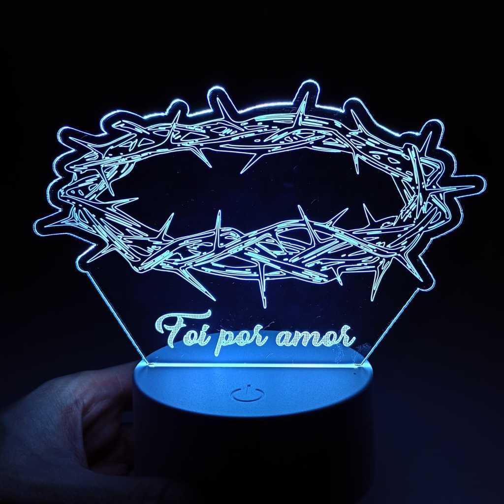 Luminária Coroa Espinhos Jesus ac0227 em Oferta na Shopee
