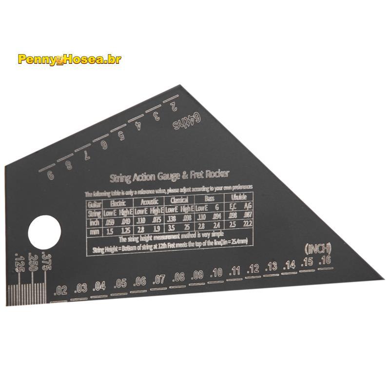 1 PC Ferramenta De Nivelamento De Traste De Aço Inoxidável Pescoço Fingerboard Régua De Medição Rocker Guitarra Luthier