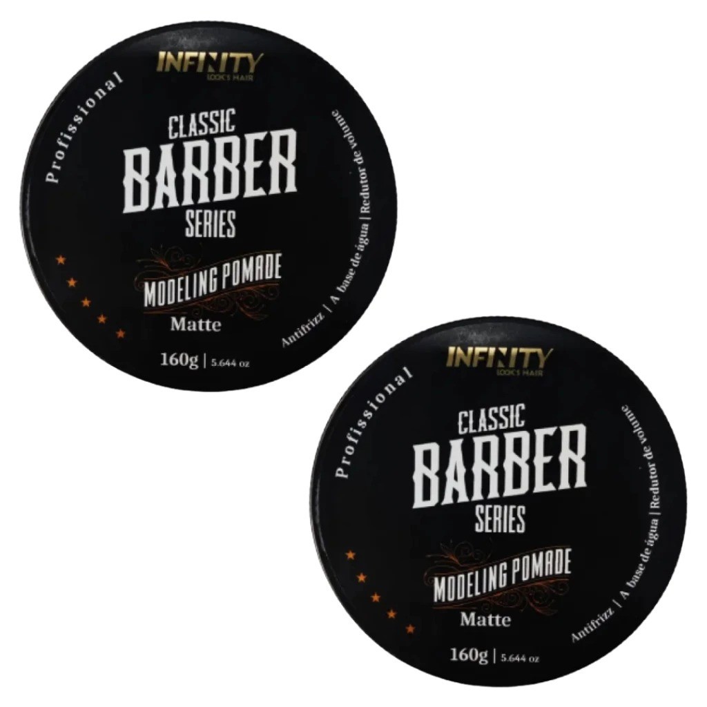 Kit 2x Pomada modeladora Matte160g Infinity Alta Fixação Anti Frizz Para Cabelo Envio Imediato
