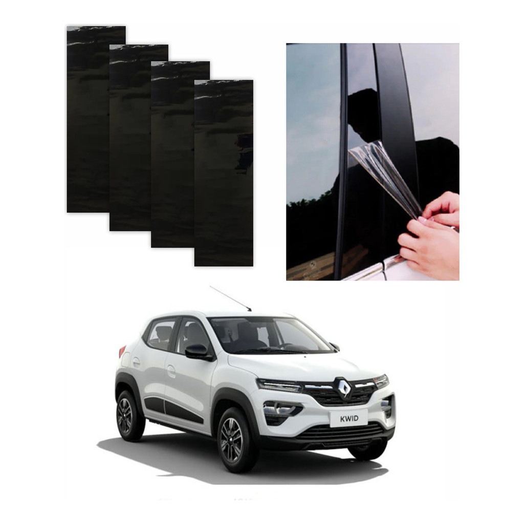 Protetor Coluna  Black Piano  Renault Kwid 2015 A 2025