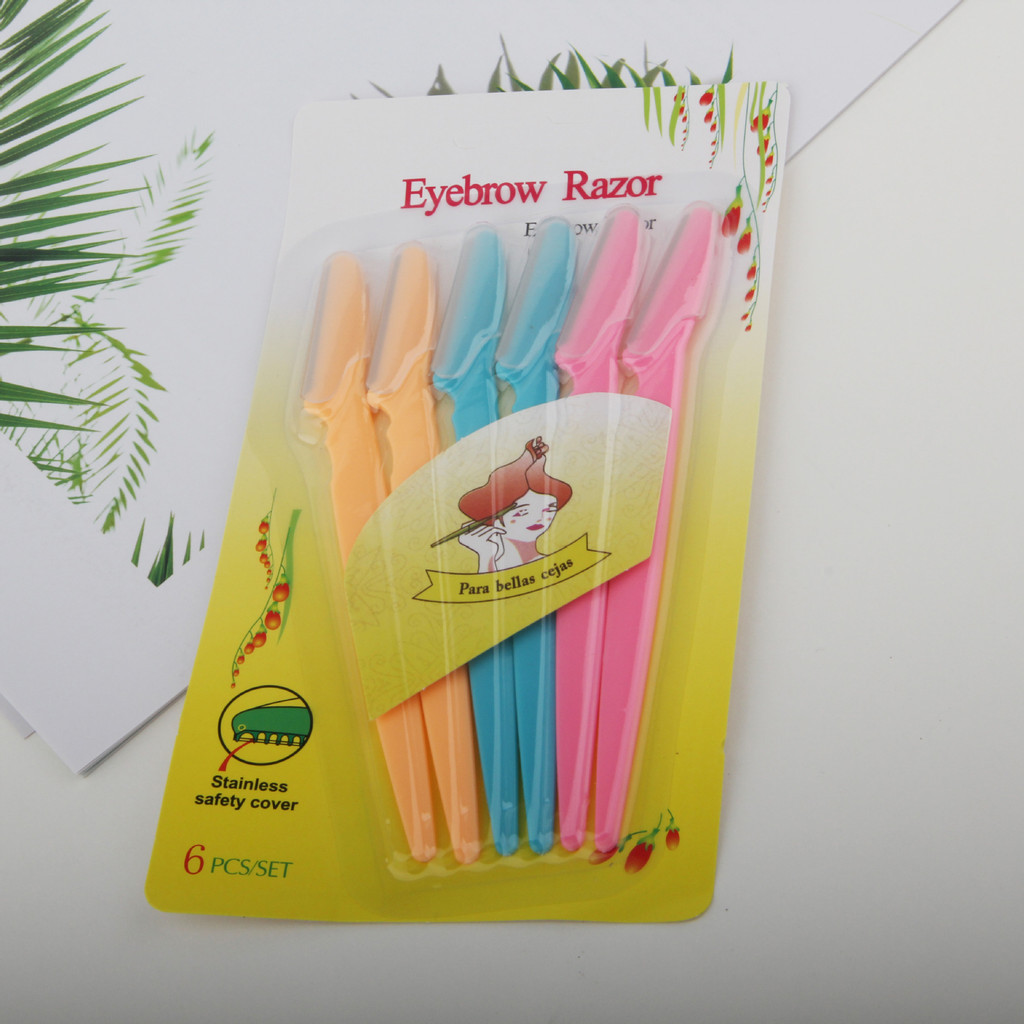 Conjunto de 6 lâminas para aparar sobrancelhas, aparador de sobrancelhas de beleza(FT) em Oferta na Shopee