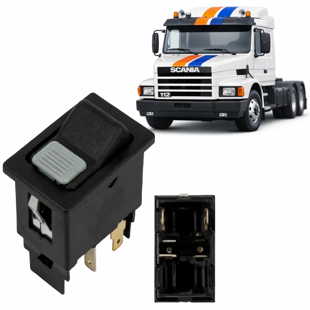 Botão Interruptor Comando De Luz para Scania Série 2p 82/92/112/142 Serie 3 R/T/P 1980 A 1997