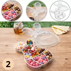 2 FONDUE CAKE BOX PETISQUEIRA COELHO PÁSCOA CRISTAL (BLUE STAR) (CHOCO)