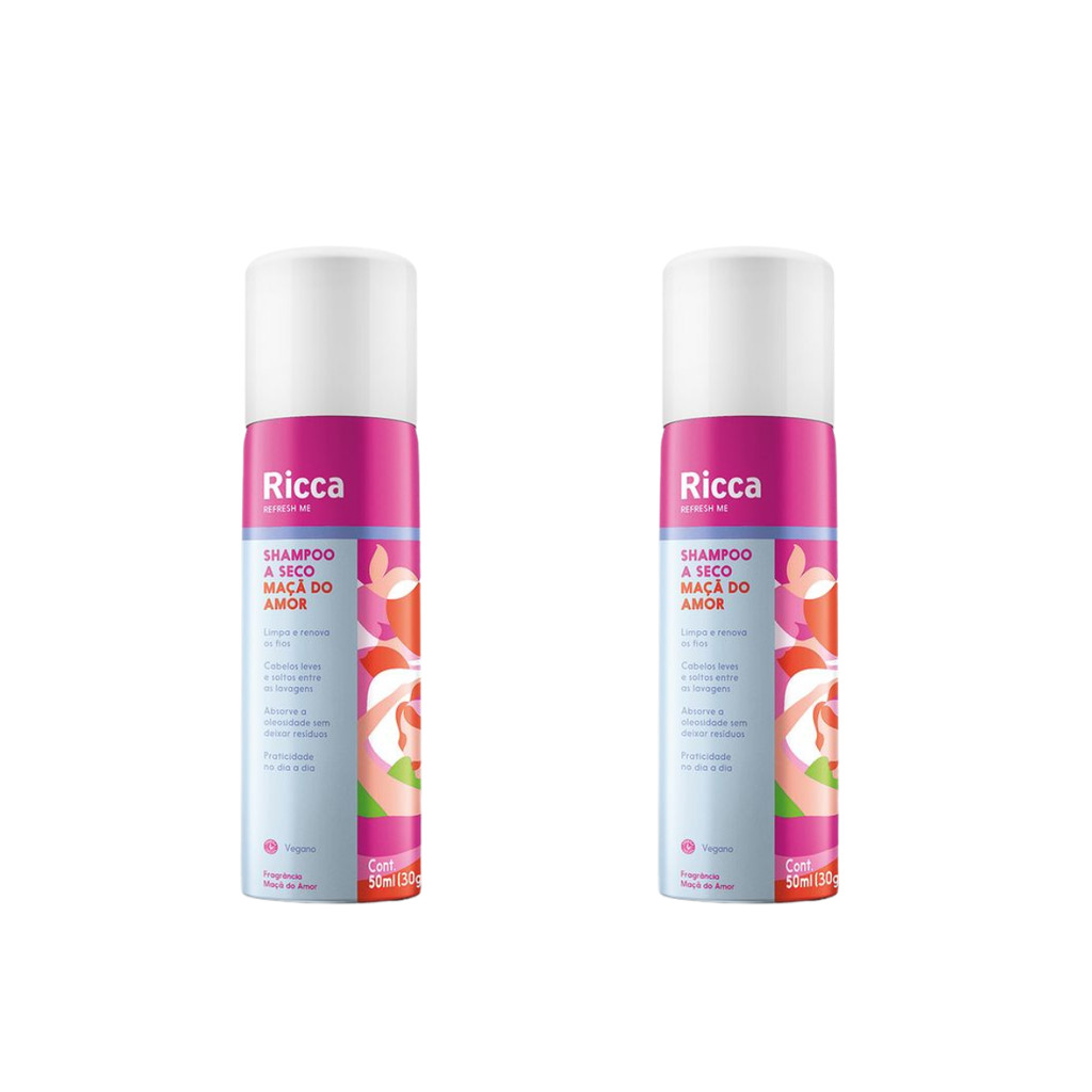 Kit c/2 Shampoo A Seco Maça do Amor Ricca - 50ml