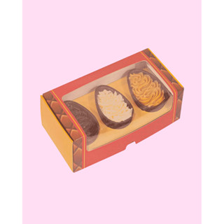 KIT COM 5UN CAIXA PRACTICE C/ VISOR (3 OVOS DE 50G) PASCOA ELEGANCE em Oferta na Shopee