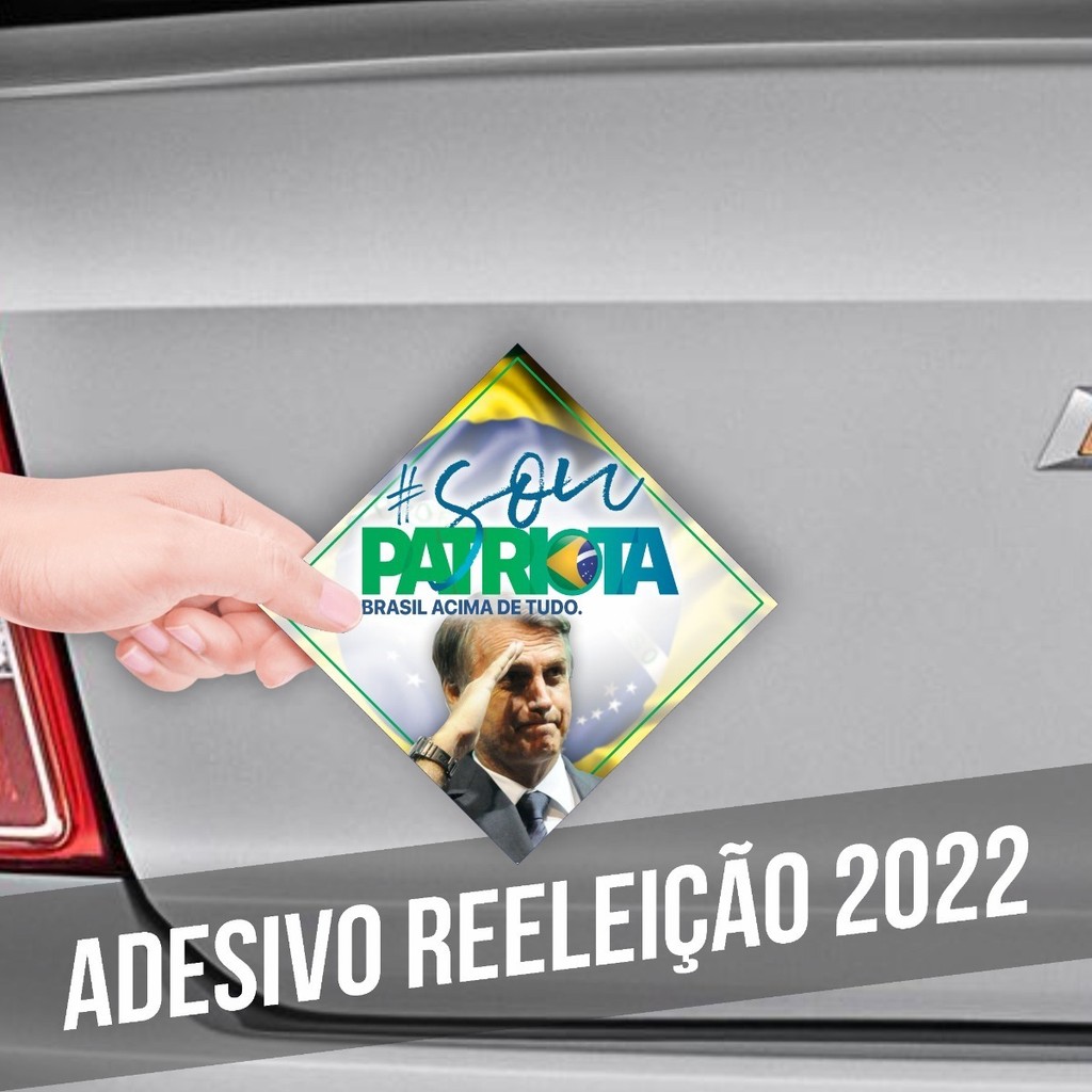Adesivo Bolsonaro Carro Moto Caminhão 15x15cm - Kit 30 Unids
