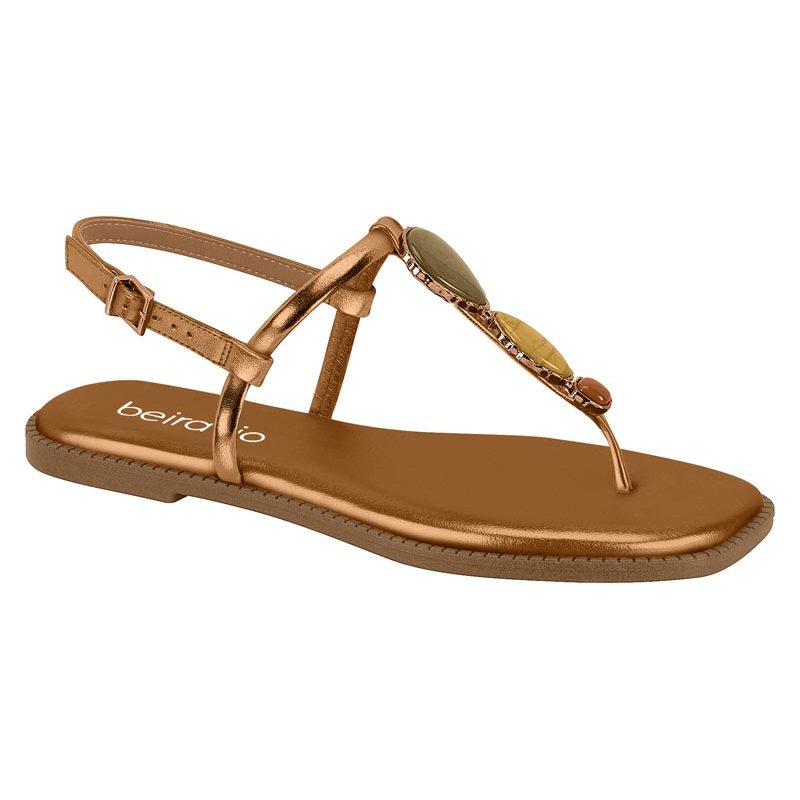 Sandália Feminina Rasteira Fivela Beira Rio Original em Oferta na Shopee