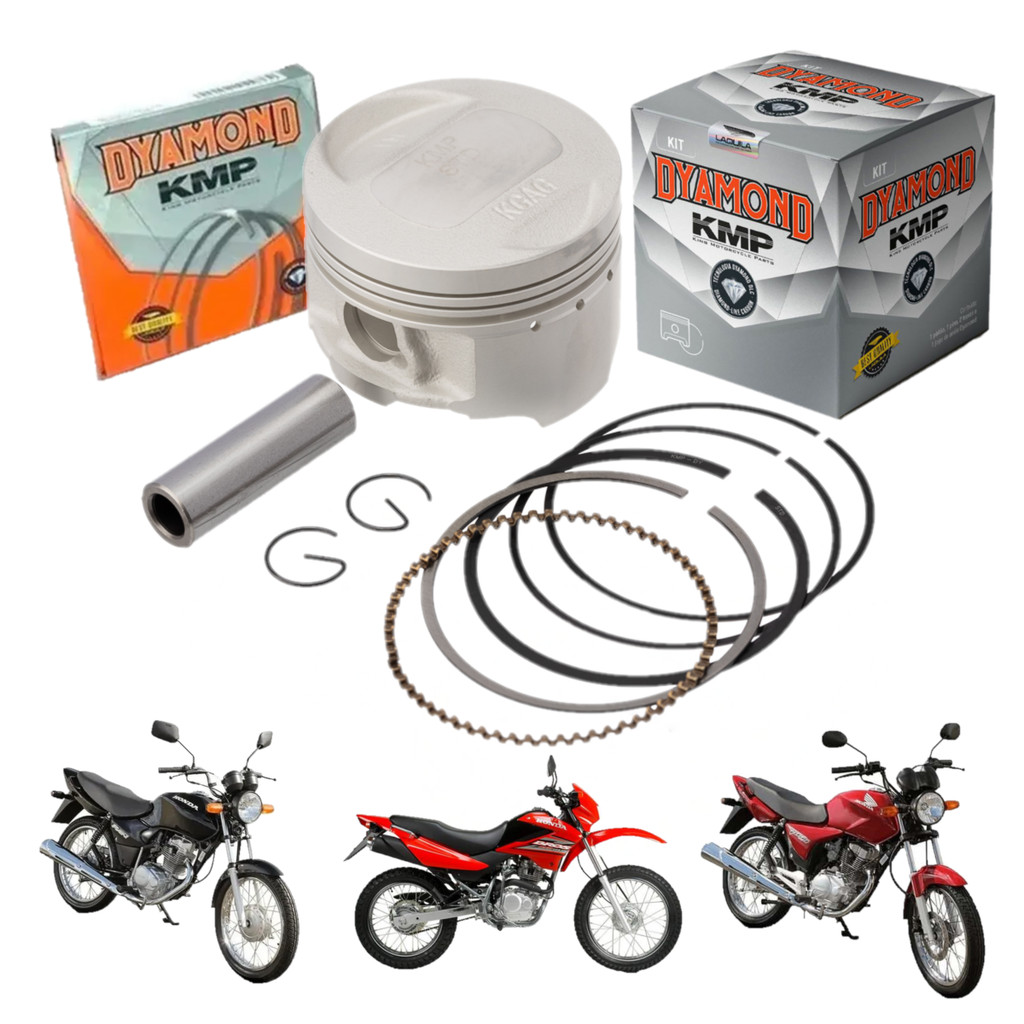 Kit Pistão Anel Titan Fan Bros 125 Std 025 050 075 100 Dyamond