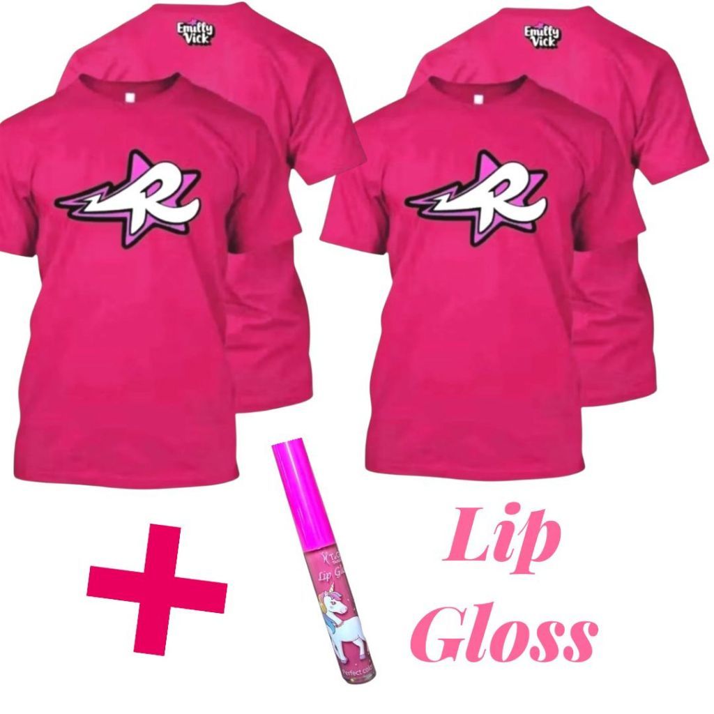 Kit duas camisas emily vick +Brinde Gloss blusa youtuber blusa infantil casual presente aniversario