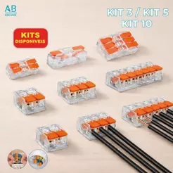 Kits Conectadores Linear 2 a 6 Módulos Conexão Rápida de Alta Qualidade Instalação Simples