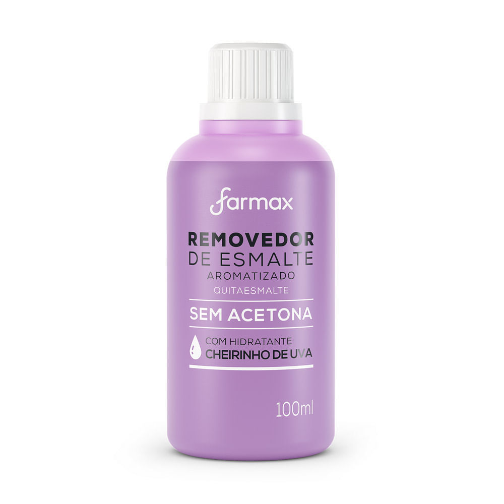 Removedor de Esmalte Farmax Sem Acetona Cheirinho de Uva 100ml