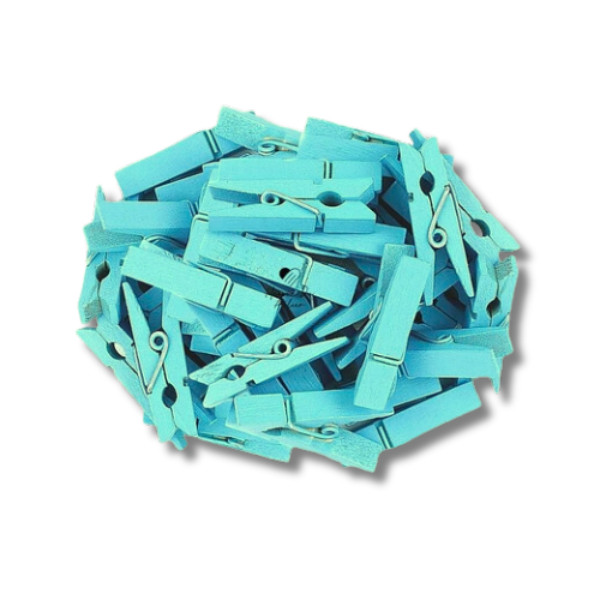 Mini Pregador de Madeira 3,5 cm Azul Bebê Prendedor de Fotos Lembrancinha Artesanato Scrapbook em Oferta na Shopee