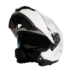 Capacete Gp Tech A118 Robocop Branco Com Óculos Interno Fumê