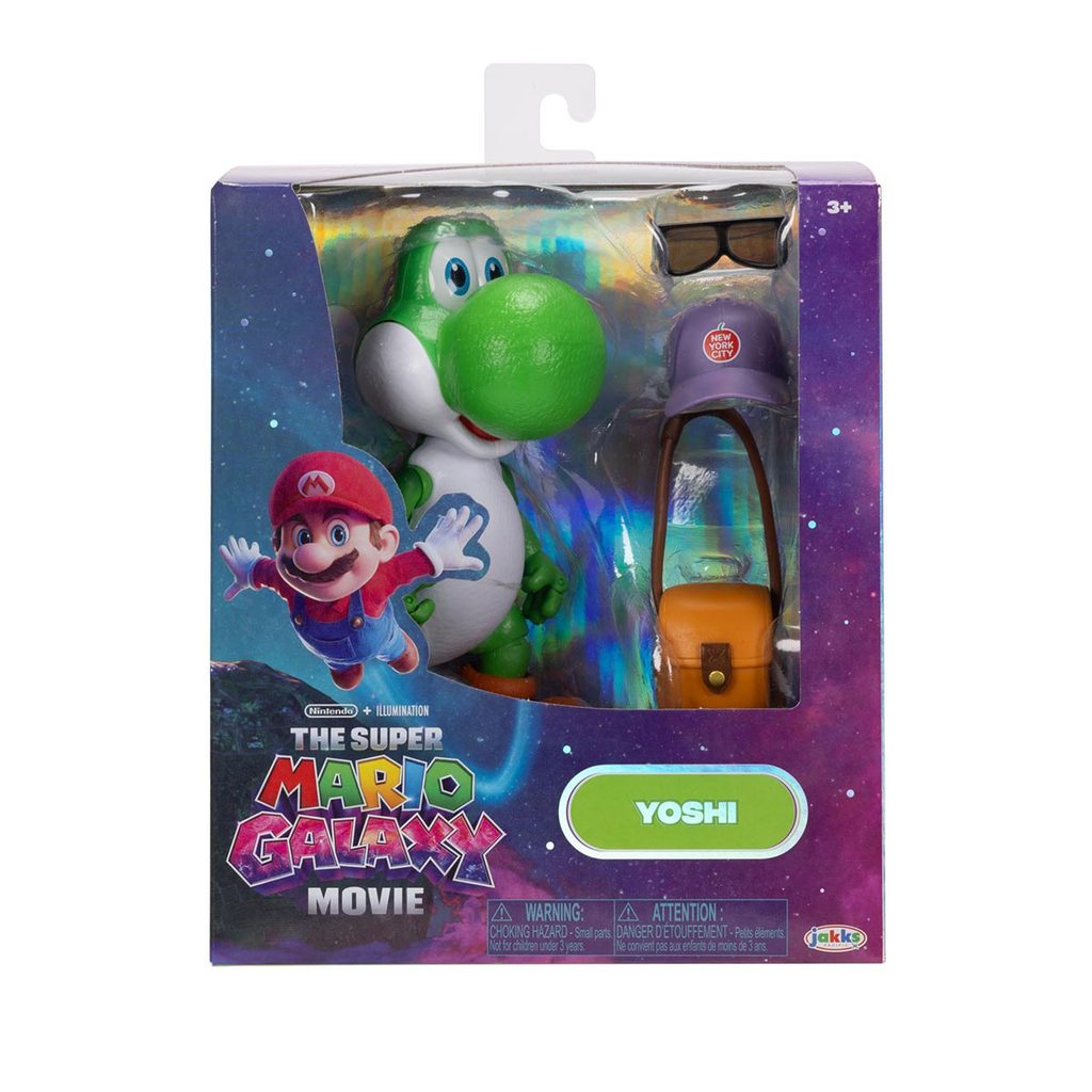Boneco Articulado Yoshi 12cm Acessórios - Super Mario Filme