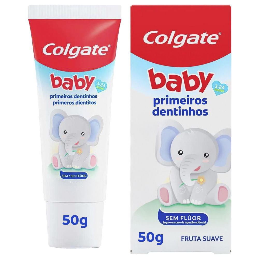 Creme Dental Colgate Baby Primeiros Dentinhos sem Flúor 50g
