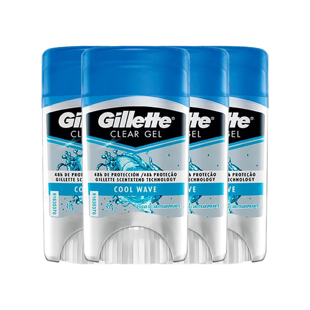 Kit Desodorante Gillette Mini Gel Cool Wave 45g - 4 Unidades em Oferta na Shopee