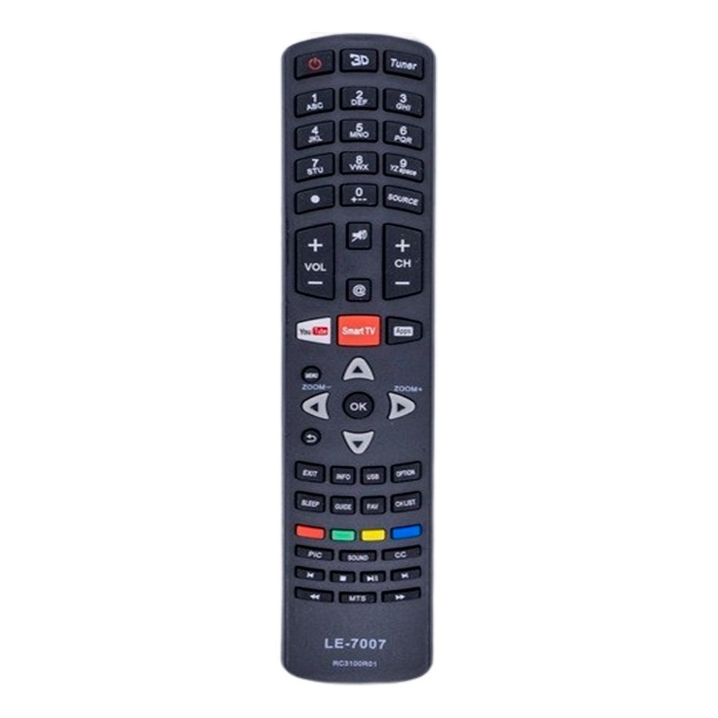 Controle Remoto Compatível Tv Philco Le-7007 Smart 4K