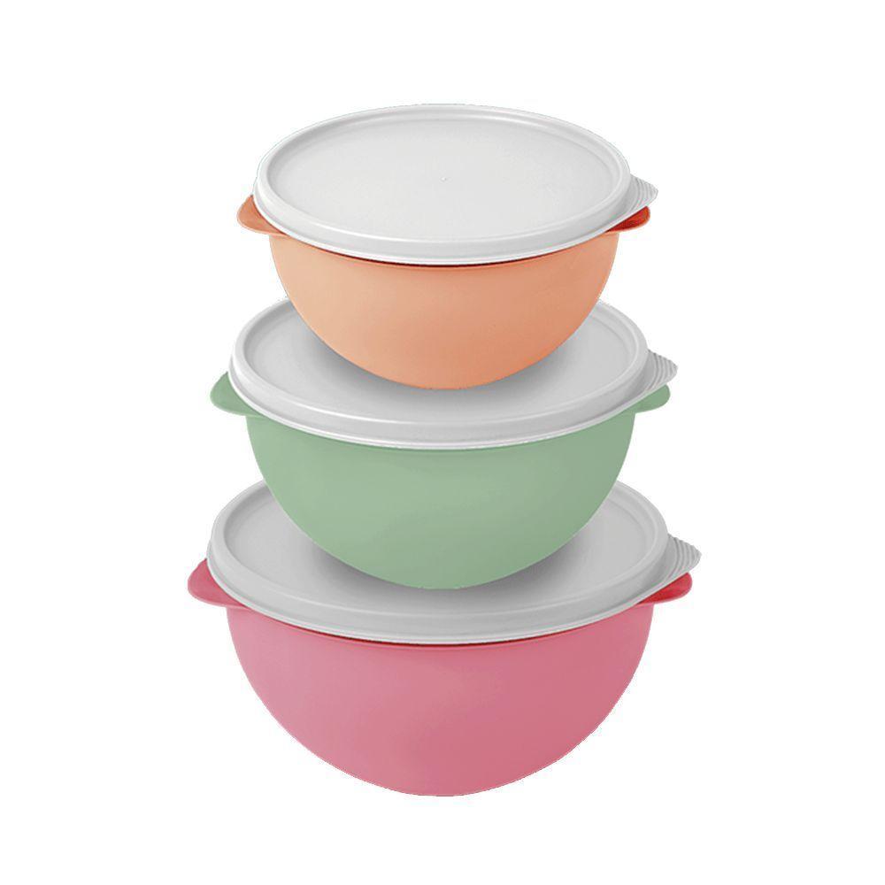 Conjunto de Potes Plásticos Plasvale Biovita 3 Peças, Sortido - 1411 em Oferta na Shopee