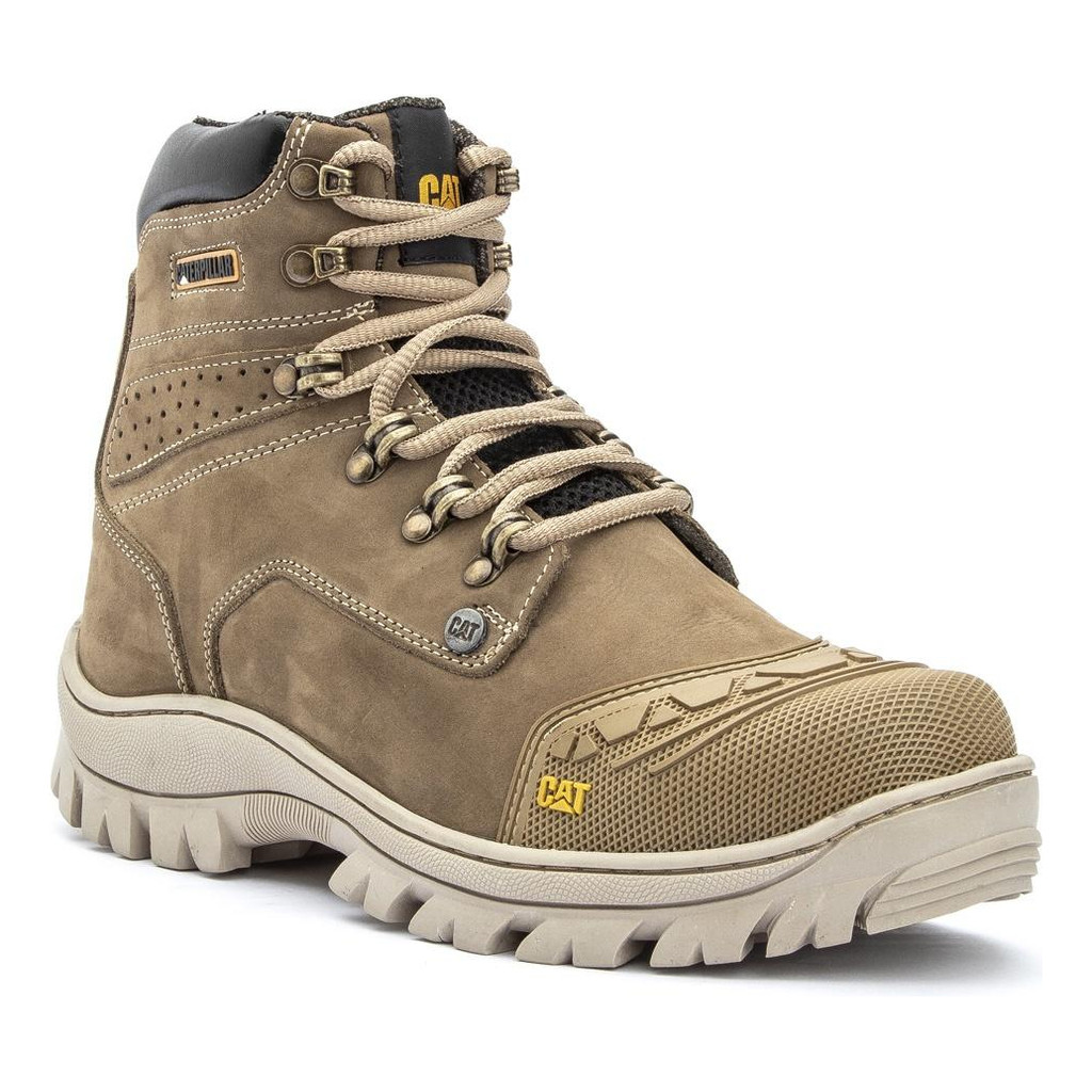 Bota Caterpillar Masculina Coturno Couro Original Leve Nl241