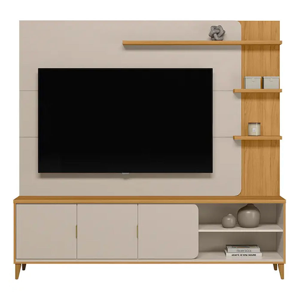 Estante Home Napoli  para TV até 70 Polegadas 3 Portas MDP MDF Linea Brasil em Oferta na Shopee