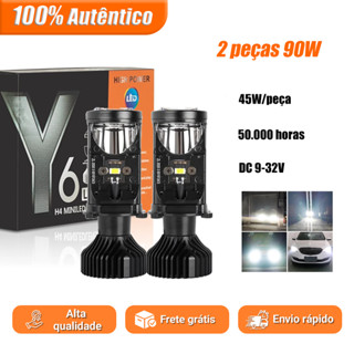 2PCS 24000LM Ônibus 90w/H4 Led Mini Projetor De Lente De Carro Hi/Lo Kit De Conversão De Faróis De Alta Qualidade em Oferta na Shopee