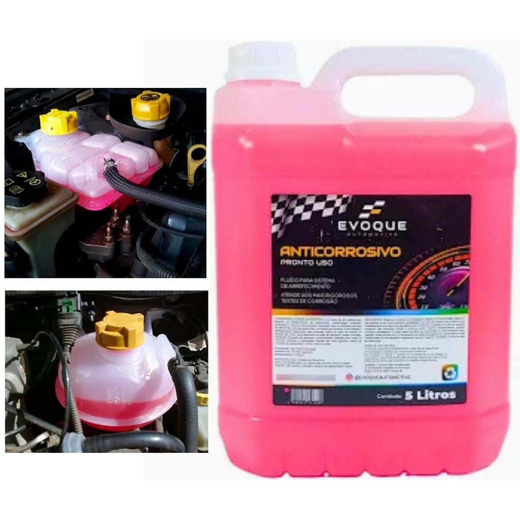 Aditivo Automotivo Radiadores Arrefecimento 5L Pronto Uso Rosa Fluido Automotivo Arrefecimento