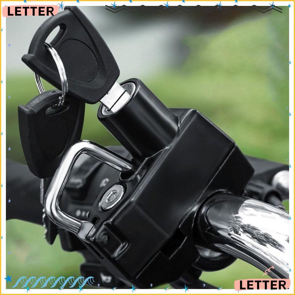 Bloqueio De Capacete De Carta , Segurança À Prova De Violação De Liga De Alumínio Guiador Universal Anti-Roubo Portátil