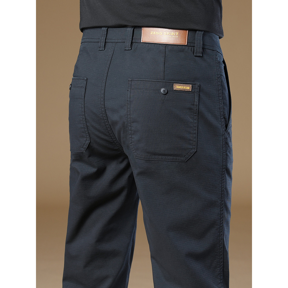 Pierre Cardan calças pretas estilo masculino 2025 verão All-Match novo estilo calças retas negócios casuais calças compr