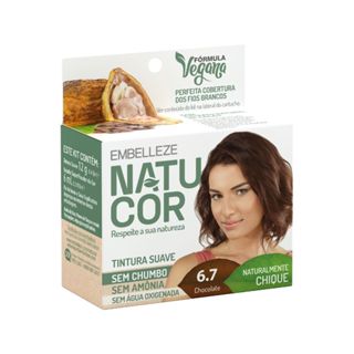 Tintura Pó Natucor Embelleze Chocolate 6.7 em Oferta na Shopee