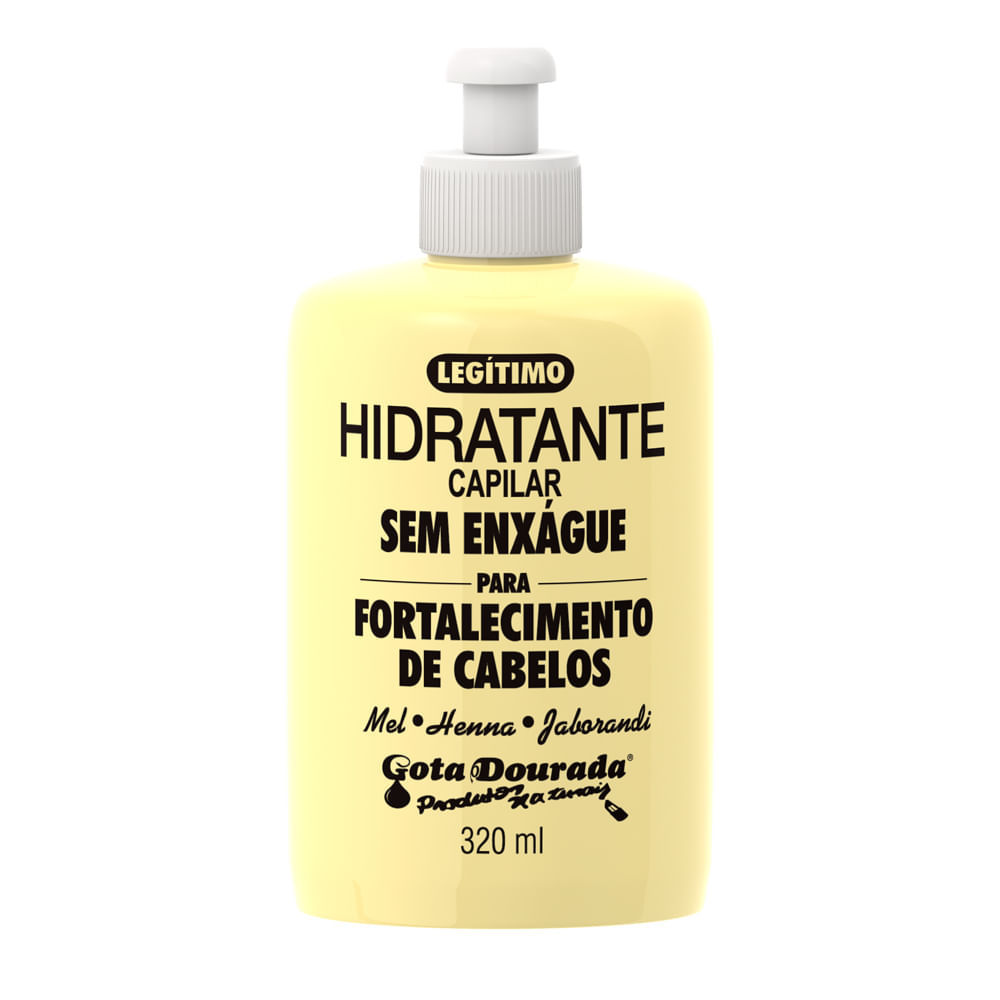 Hidratante Capilar Gota Dourada Sem Enxágue para o Fortalecimento de Cabelos 320ml em Oferta na Shopee