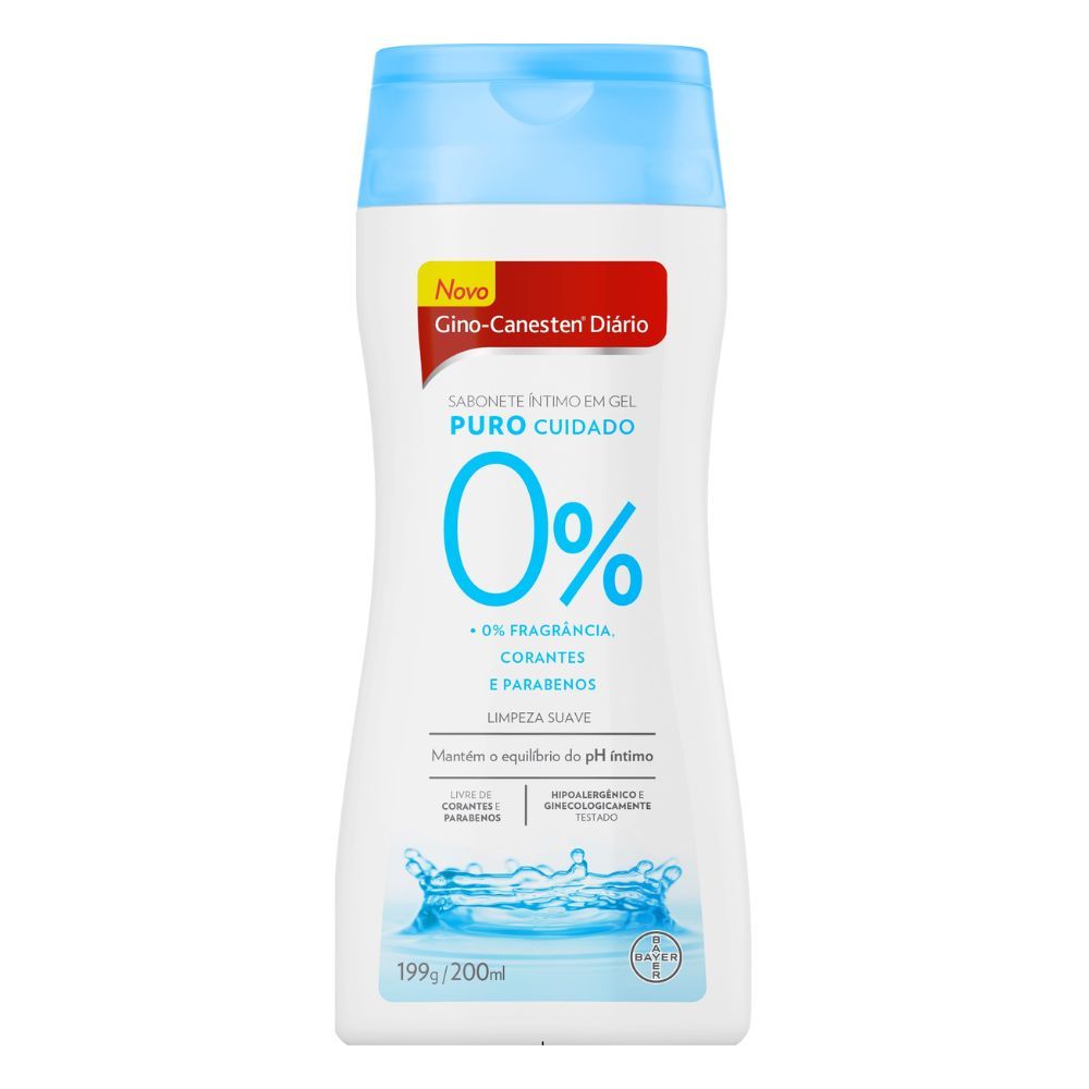 Sabonete Íntimo em Gel Gino Canesten Diário Puro Cuidado 200ml em Oferta na Shopee