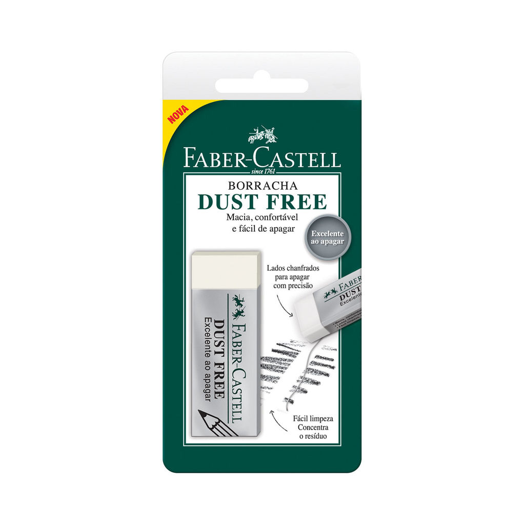 Borracha Faber-Castell Dust Free Branca em Oferta na Shopee