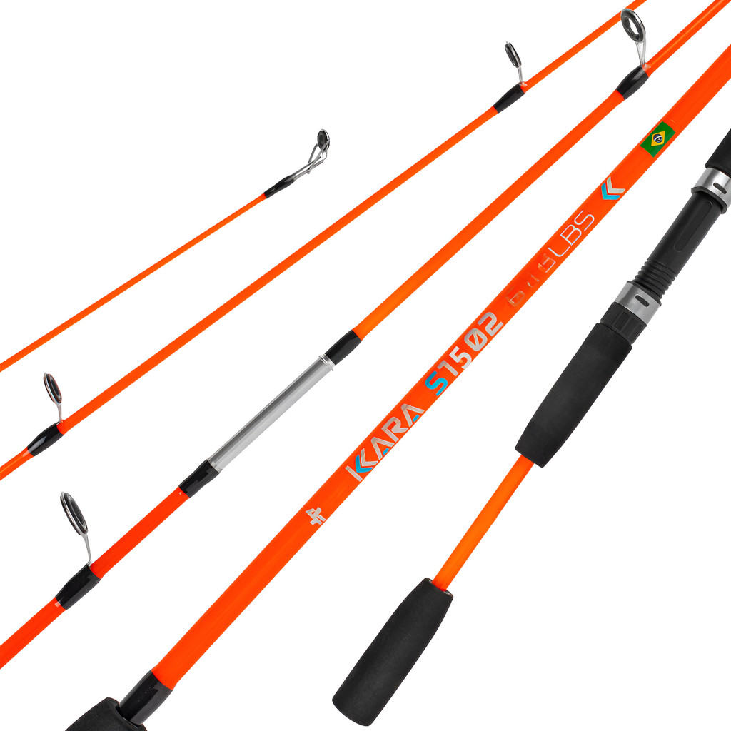 Vara De Pesca Kara Molinete 1,50m Albatroz 8-16lb 2 Partes
