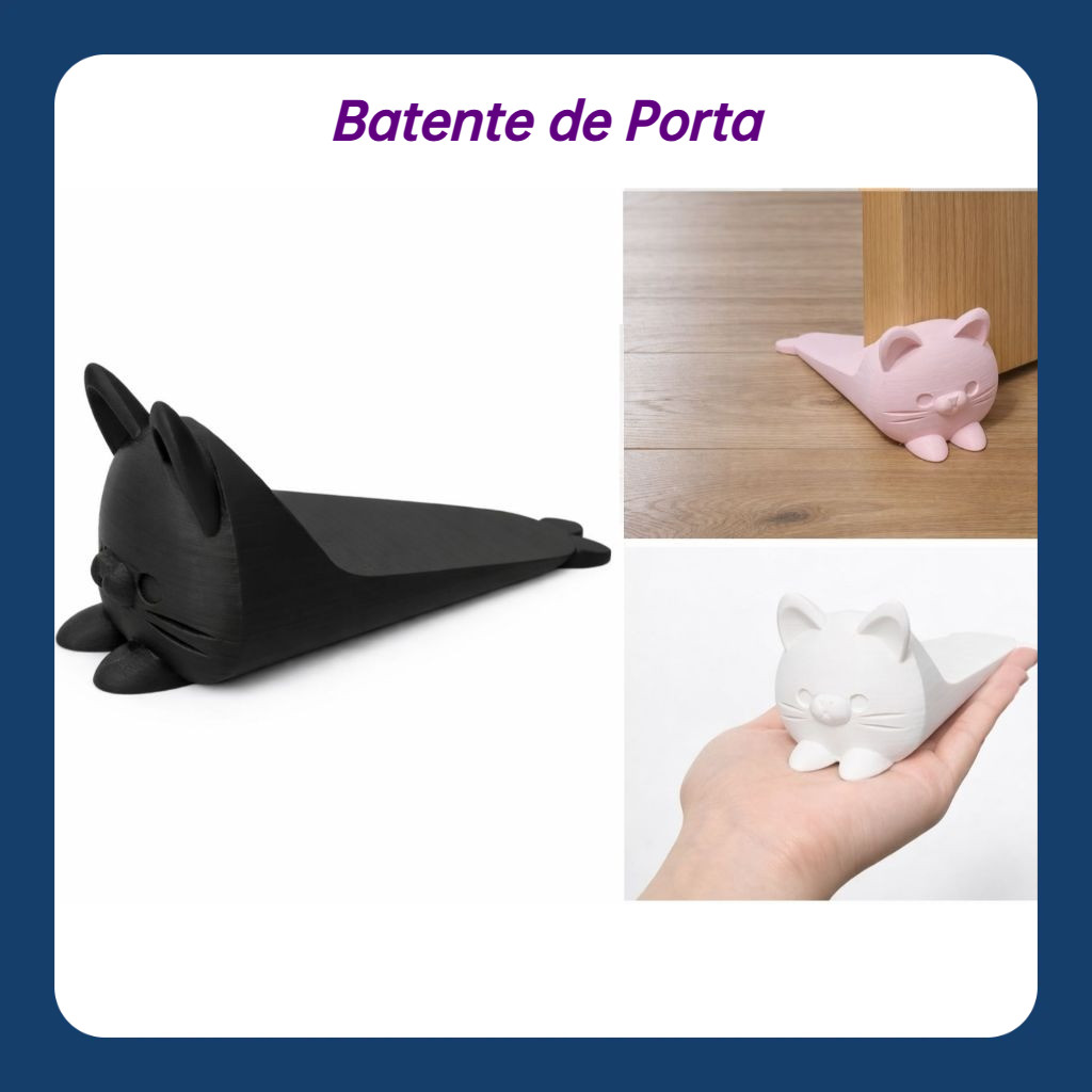 Trava Porta Gatinho Criativa – Aparador/Cunha Peso Decorativo Anti-Vento para Casa Batente de porta Decoração Gato